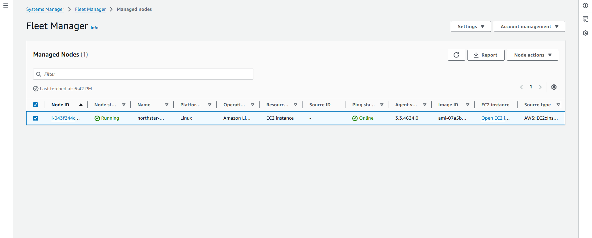 NorthStar EC2 instance managed through AWS Systems Manager